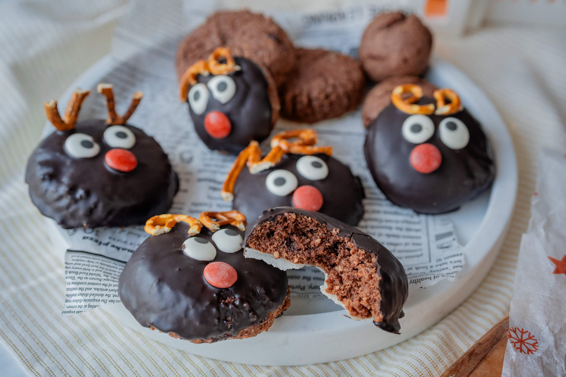 Schoko Rentiert Lebkuchen